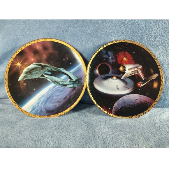 Star Trek The Voyagers Plate Collection, Plates no. 0717A and 4565A - Picture 1 of 6